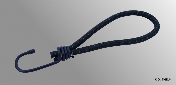 Rubber Rope Loop With 1 Metal Hooks Ø 6, 8, 10mm