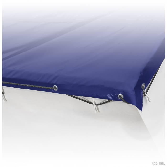 Heavy duty waterproof tarpaulin PVC 630g /m² with wooden supporting profiles