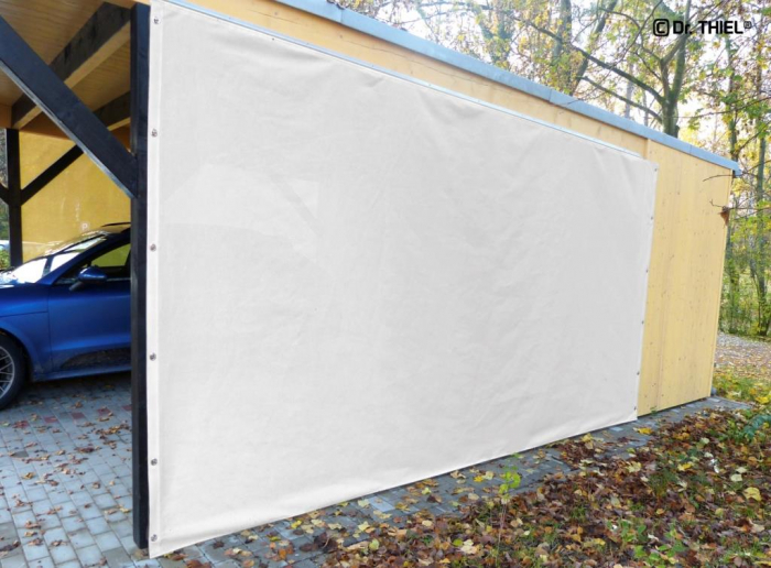 Carport Pergola Seitenwand Wetterschutz Windschutz Sondergröße weiß