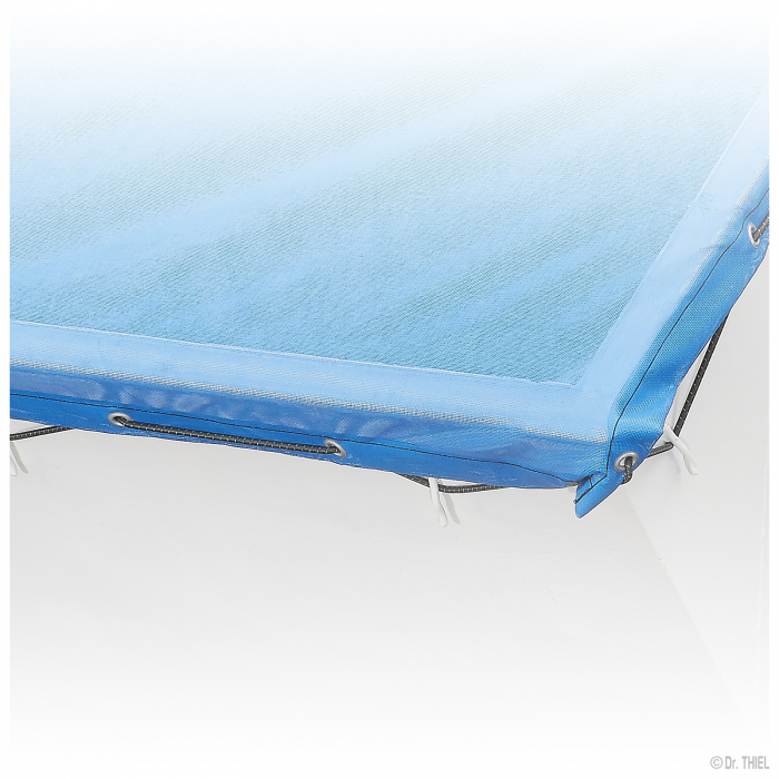 Tissu PES caoutchouté 260g, perméable à lair, bleu avec corde 3.1x8.0m