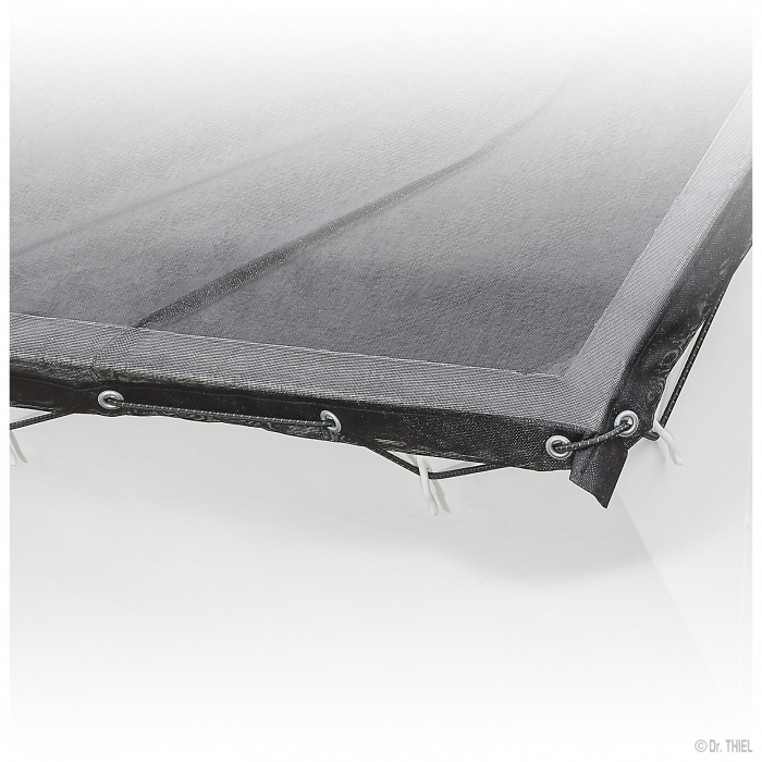 Tissu PES caoutchouté 260g, perméable à lair, noir avec corde Taille spéciale